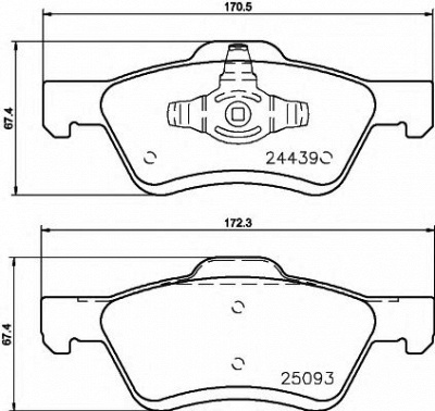 HELLA PAGID 8db355014961 -  Комплект тормозных колодок, дисковый тормоз
